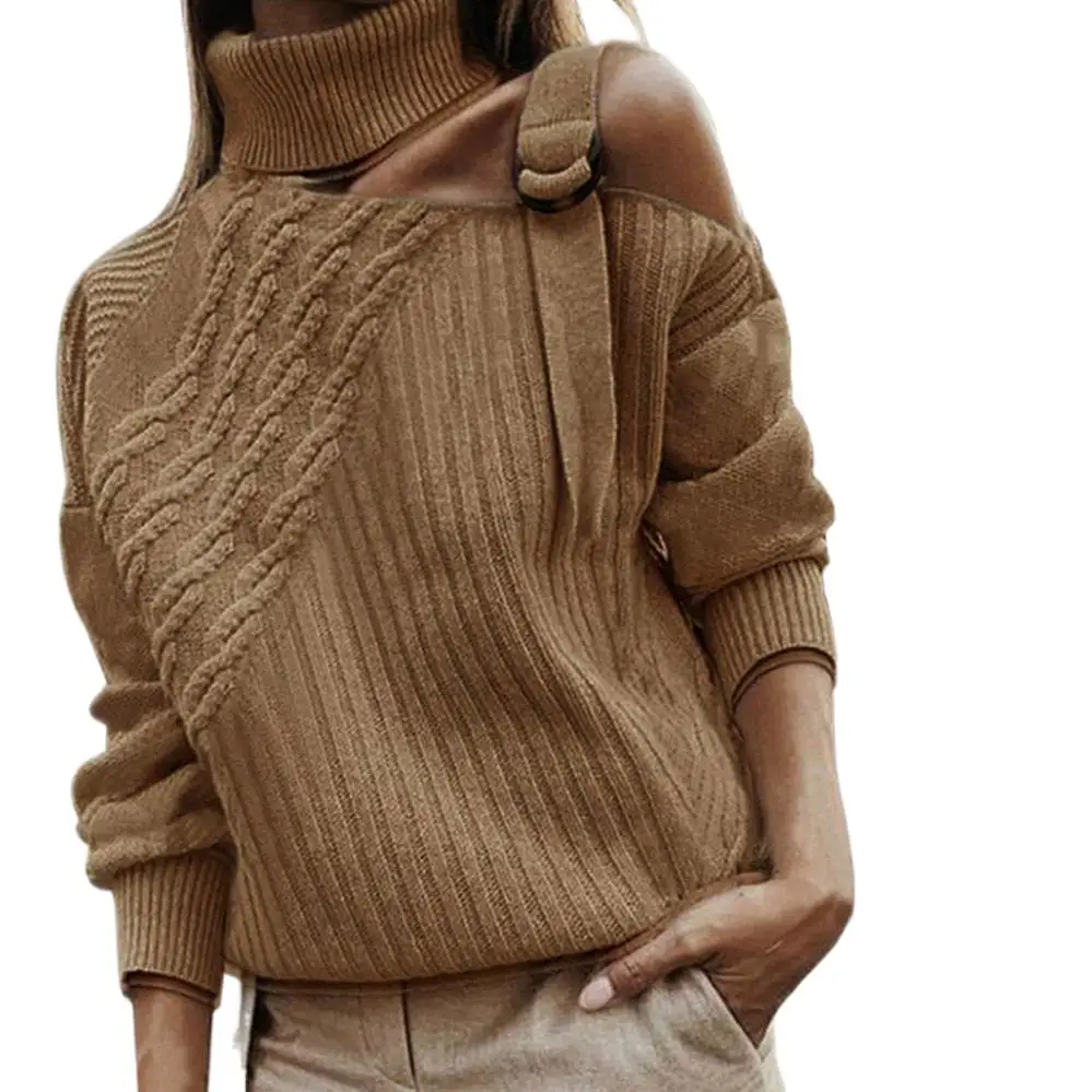 Amazon Sweater Woman 2021 European autumn/winter plain off-the-shoulder sweater women's wear
Amazon Sweater Woman 2021 European autumn/winter plain off-the-shoulder sweater women's wear