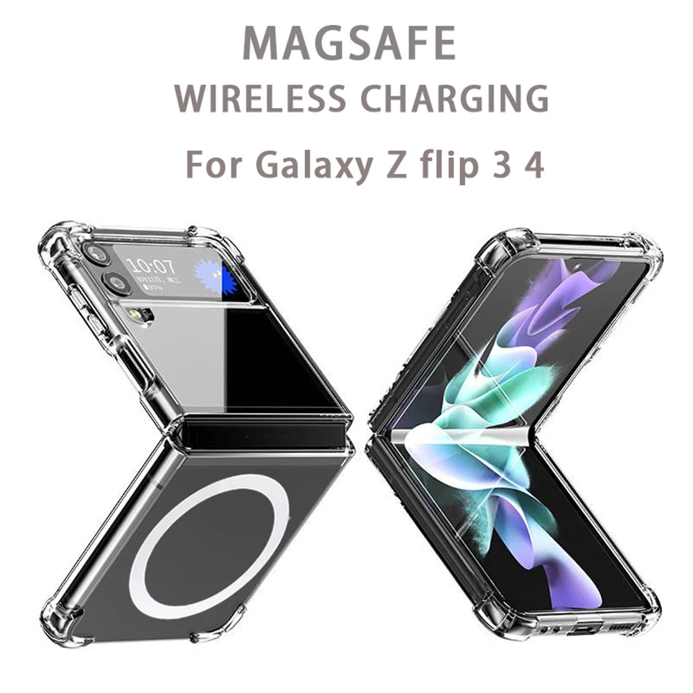 Прозрачный чехол для зарядного устройства Magsafe для Samsung Galaxy Z Flip 3 ZFlip 4 противоударный Магнитный защитный чехол для беспроводной зарядки
Прозрачный чехол для зарядного устройства Magsafe для Samsung Galaxy Z Flip 3 ZFlip 4 противоударный Магнитный защитный чехол для беспроводной зарядки