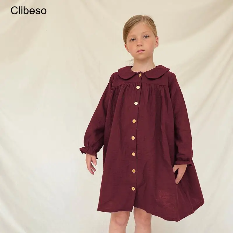 Повседневное платье для девочек на раннюю осень 2023 года Clibeso, винтажные хлопковые льняные повседневные свободные однобортные платья для младенцев
Повседневное платье для девочек на раннюю осень 2023 года Clibeso, винтажные хлопковые льняные повседневные свободные однобортные платья для младенцев