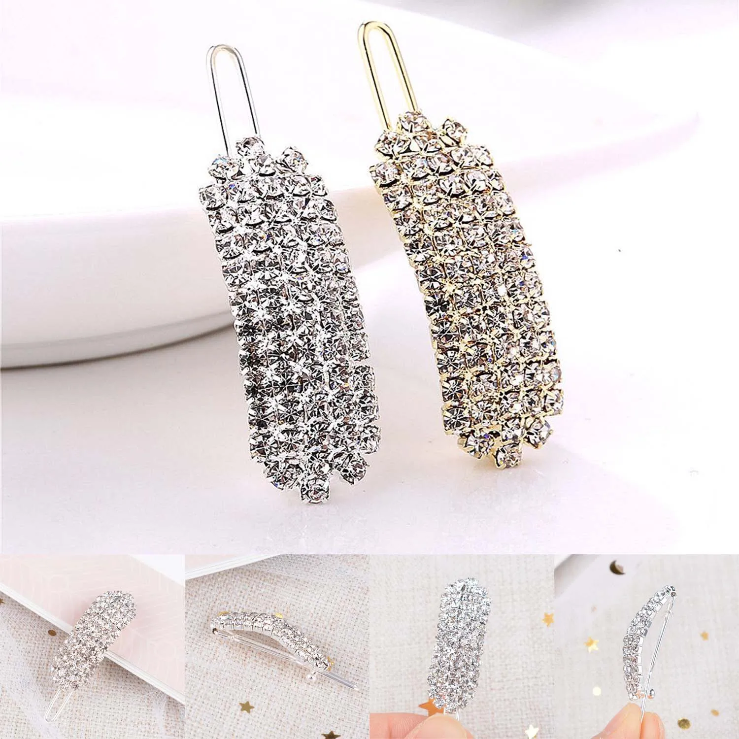 Women Rhinestone Hair Clip Crystal Popsicle Shaped Hairpin For Bangs Ponytail Hold Fashion Temperament Hair Accessories Headwear
Women Rhinestone Hair Clip Crystal Popsicle Shaped Hairpin For Bangs Ponytail Hold Fashion Temperament Hair Accessories Headwear
