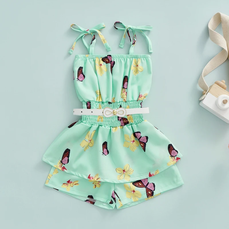 Комбинезон без рукавов для маленьких девочек с завязками на плечах, с цветочным принтом и бабочками; Свободное боди со съемным поясом на тал...
Комбинезон без рукавов для маленьких девочек с завязками на плечах, с цветочным принтом и бабочками; Свободное боди со съемным поясом на тал...