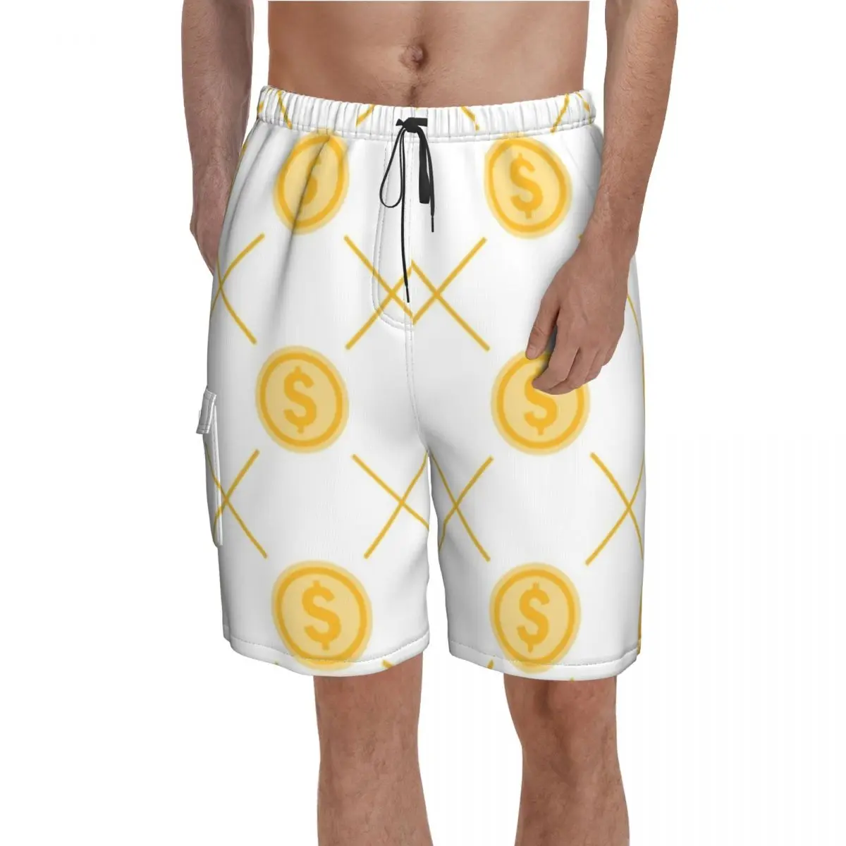 Dollar Sign Board Shorts Golden Money Bathing Swimming Trunks Polyester Pattern Men Swim Trunks
Dollar Sign Board Shorts Golden Money Bathing Swimming Trunks Polyester Pattern Men Swim Trunks