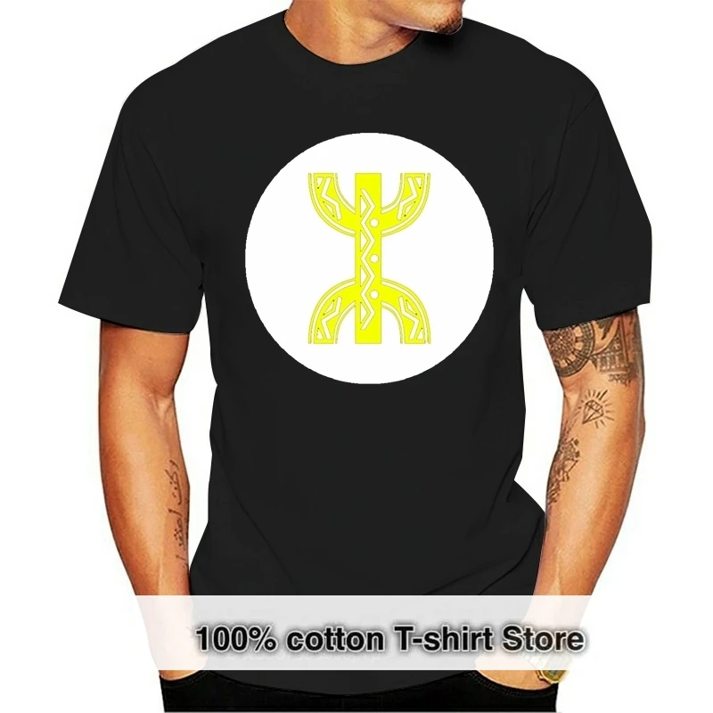 Футболка унисекс с символом amazigh, Мужская футболка с принтом и коротким рукавом, Яркая модная футболка для весны и осени 
Футболка унисекс с символом amazigh, Мужская футболка с принтом и коротким рукавом, Яркая модная футболка для весны и осени