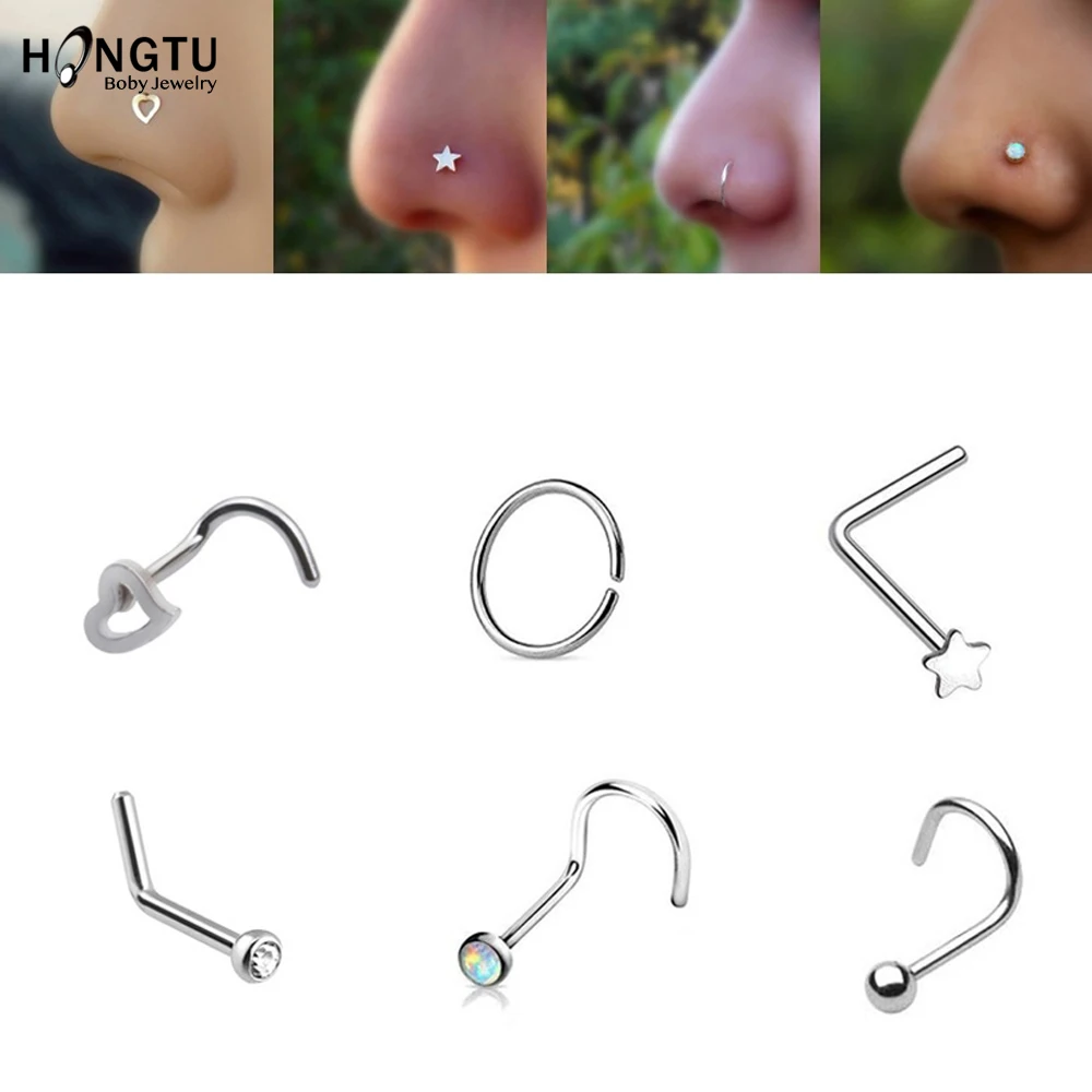 6PCS Titanium Nose Stud L-Shape Nariz Studs Screws Nose Ring Hoop Piercings Nostril Earring Stud Piercings Women Fashion Jewelry
6PCS Titanium Nose Stud L-Shape Nariz Studs Screws Nose Ring Hoop Piercings Nostril Earring Stud Piercings Women Fashion Jewelry