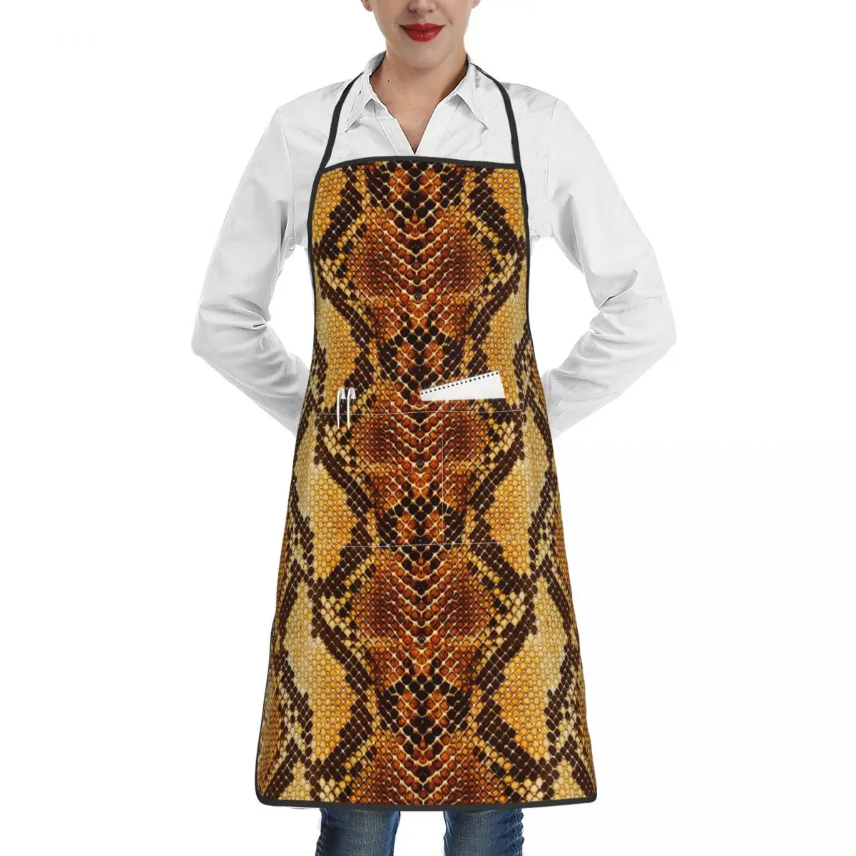 Kitchen Household Cooking Apron Snake Skin Men Women Oil-proof Waterproof Adult Waist Fashion Coffee Overalls Apron
Kitchen Household Cooking Apron Snake Skin Men Women Oil-proof Waterproof Adult Waist Fashion Coffee Overalls Apron
