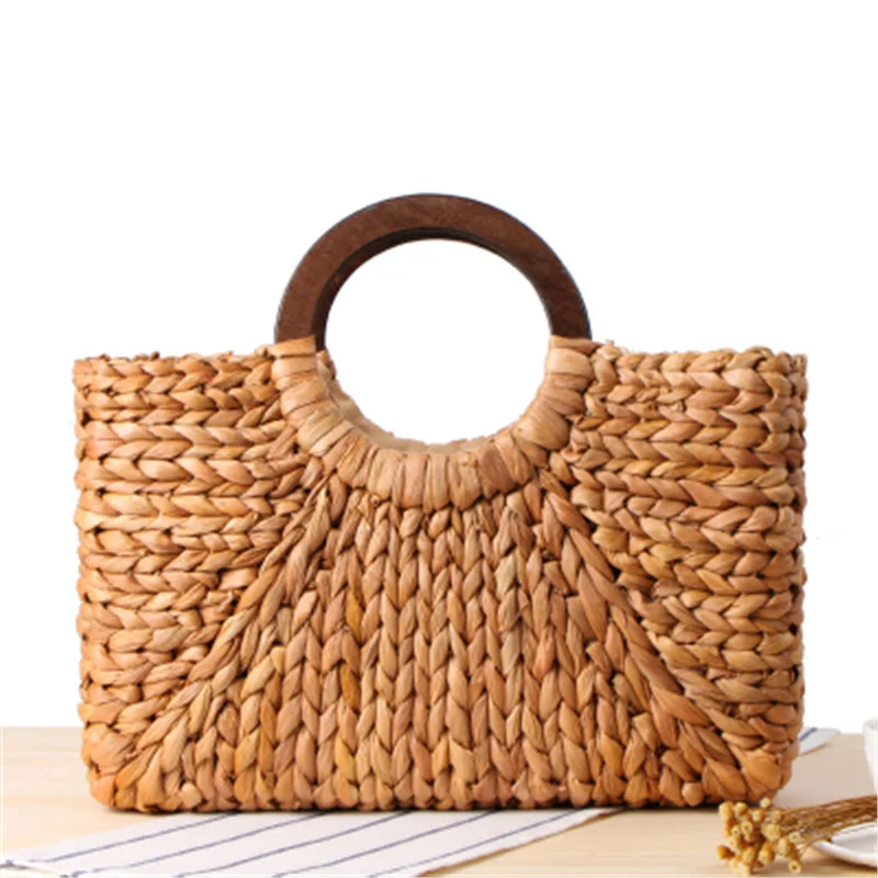 Wooden ring Portable Women straw Bag Korean Foreign of Corn Skin RETRO Art Beach Bag Travel Pictures Props Straw Bag Moon Bag
Wooden ring Portable Women straw Bag Korean Foreign of Corn Skin RETRO Art Beach Bag Travel Pictures Props Straw Bag Moon Bag