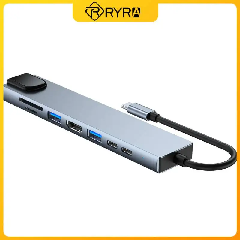 RYRA USB C Hub 8 In 1 Type C 3.1 To 4K Adapter With RJ45 SD/TF Card Reader PD Fast Charge For MacBook Notebook Laptop PC
RYRA USB C Hub 8 In 1 Type C 3.1 To 4K Adapter With RJ45 SD/TF Card Reader PD Fast Charge For MacBook Notebook Laptop PC