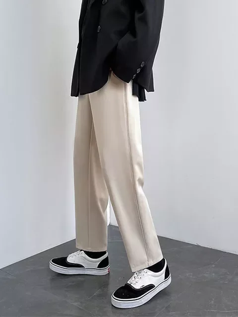 Kpop High-end Designer Niche Cargo Pants Male Straight Drape Handsome Ice Silk Pants Elegant Frigid Style Men Trousers
Kpop High-end Designer Niche Cargo Pants Male Straight Drape Handsome Ice Silk Pants Elegant Frigid Style Men Trousers
