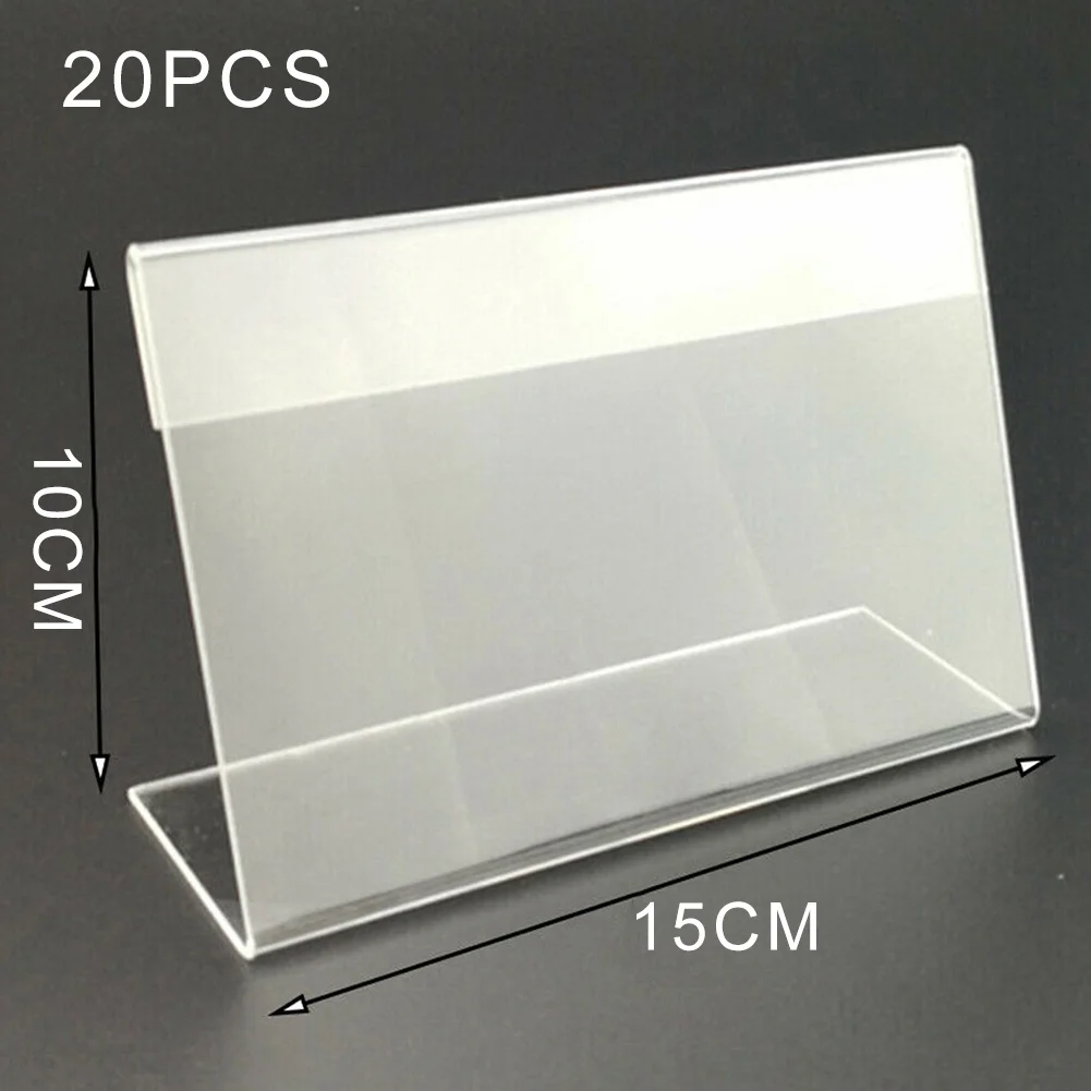 20 Pcs Price Tag Plastic Desk Sign Label Frame Acrylic L-shaped Display Business Card Holders Transparent Stand Display Rack
20 Pcs Price Tag Plastic Desk Sign Label Frame Acrylic L-shaped Display Business Card Holders Transparent Stand Display Rack