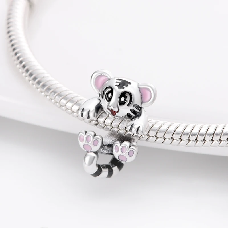 Hot Sale Silver Color Little Pink Tiger Charms Bead Fit Original 925 Pandora Bracelet Bangle Making DIY Women Jewelry Gift
Hot Sale Silver Color Little Pink Tiger Charms Bead Fit Original 925 Pandora Bracelet Bangle Making DIY Women Jewelry Gift