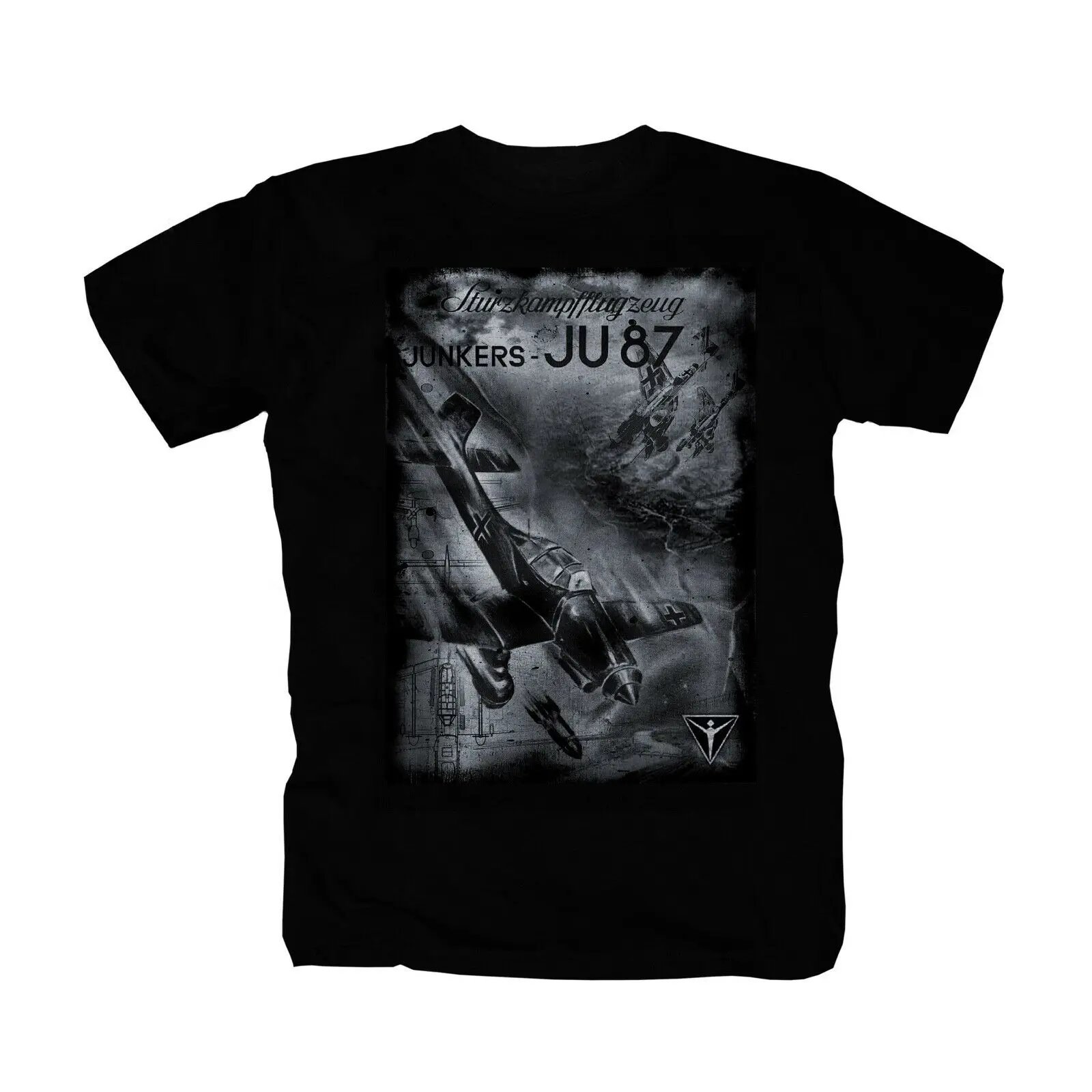 

WWII Germany Air Force Junkers Stuka JU 87 Dive Bomber T-Shirt. Summer Cotton Short Sleeve O-Neck Mens T Shirt New S-3XL