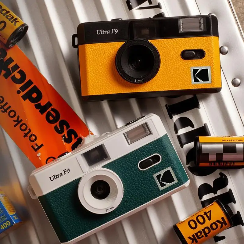 New For KODAK Vintage Retro Ultra F9 35mm Reusable Film Camera Yellow / Dark Night Green + 135-36 35mm Color Plus 200 Film 
New For KODAK Vintage Retro Ultra F9 35mm Reusable Film Camera Yellow / Dark Night Green + 135-36 35mm Color Plus 200 Film