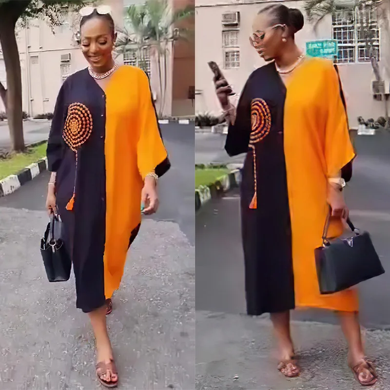 Летнее платье-макси с принтом в африканском стиле для женщин 2023, элегантное женское свадебное вечернее стандартное платье, одежда в стиле п...