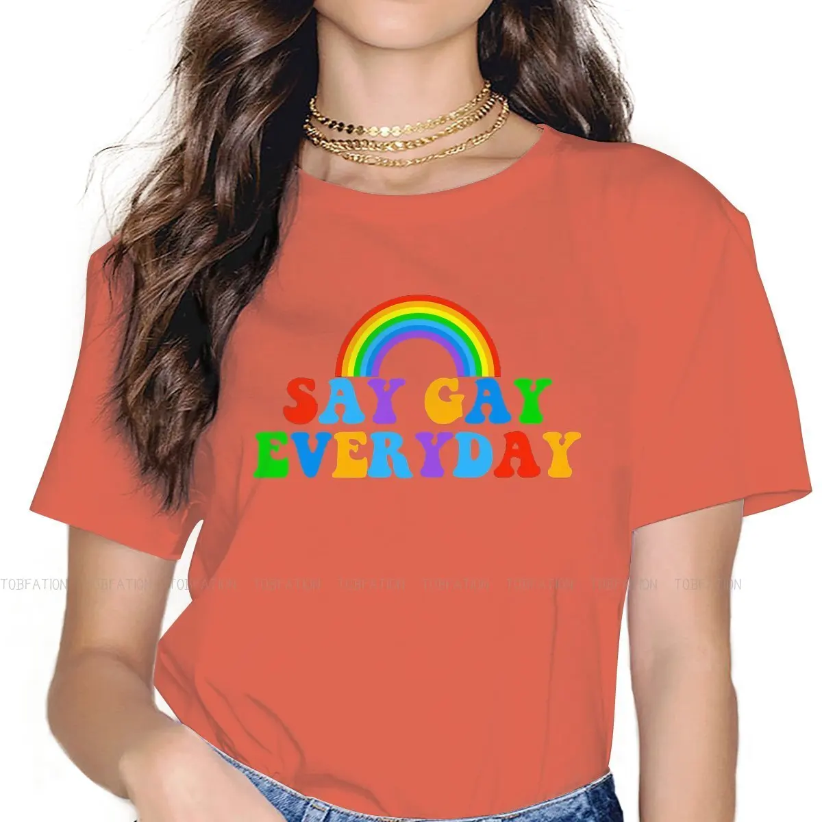 Say Gay Everyday Casual TShirt LGBT Rainbow Tops 5XL T Shirt Girl Tee Unique Gift Idea
Say Gay Everyday Casual TShirt LGBT Rainbow Tops 5XL T Shirt Girl Tee Unique Gift Idea