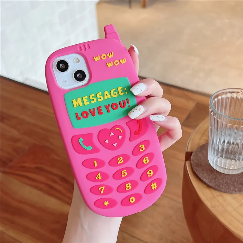 

Cute Pink love heart kids girl gift Silicone 3D Case For Huawei Mate 40p 30 20 P50 P40 P30 Nova 9 8 7 SE 6 5 Honor 60 50 Pro V40