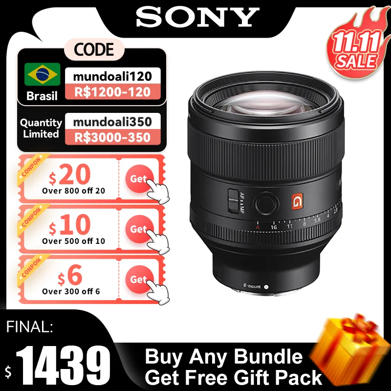 Sony Len Sony FE 85mm F1.4 GM Lente Intercambiável Grande Abertura Lente Aa Câmera Sem Espelho Para a6000 a6300 a6400 a7 iii
Sony Len Sony FE 85mm F1.4 GM Lente Intercambiável Grande Abertura Lente Aa Câmera Sem Espelho Para a6000 a6300 a6400 a7 iii