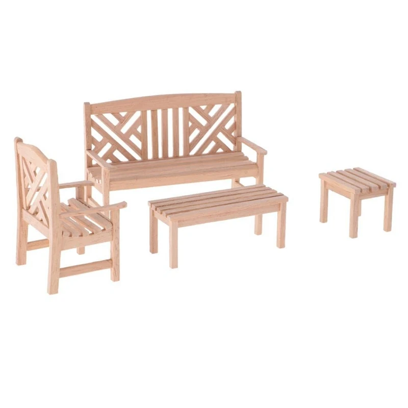 1/12 Scale Miniature Garden Chair Tables Dollhouse Furniture 4Pcs/Set Doll House Accessories For Children's Gifts
1/12 Scale Miniature Garden Chair Tables Dollhouse Furniture 4Pcs/Set Doll House Accessories For Children's Gifts