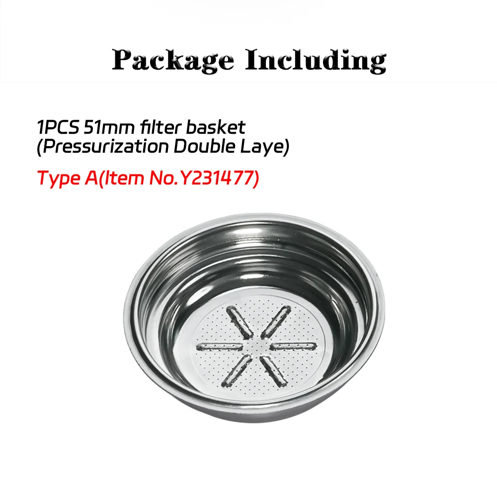 Дalinwell двухслойный фильтр-корзина для эспрессо 51 мм из нержавеющей стали
Дalinwell двухслойный фильтр-корзина для эспрессо 51 мм из нержавеющей стали