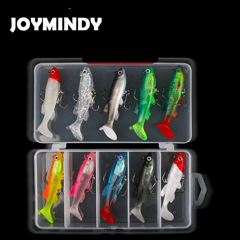 

10Pcs Fishing Lure Soft Bait Minnow Artificial Bait Crank Bait Carp Perch Knotty Soft Shrimp Sea Fishing Suit For Fishing Tackle