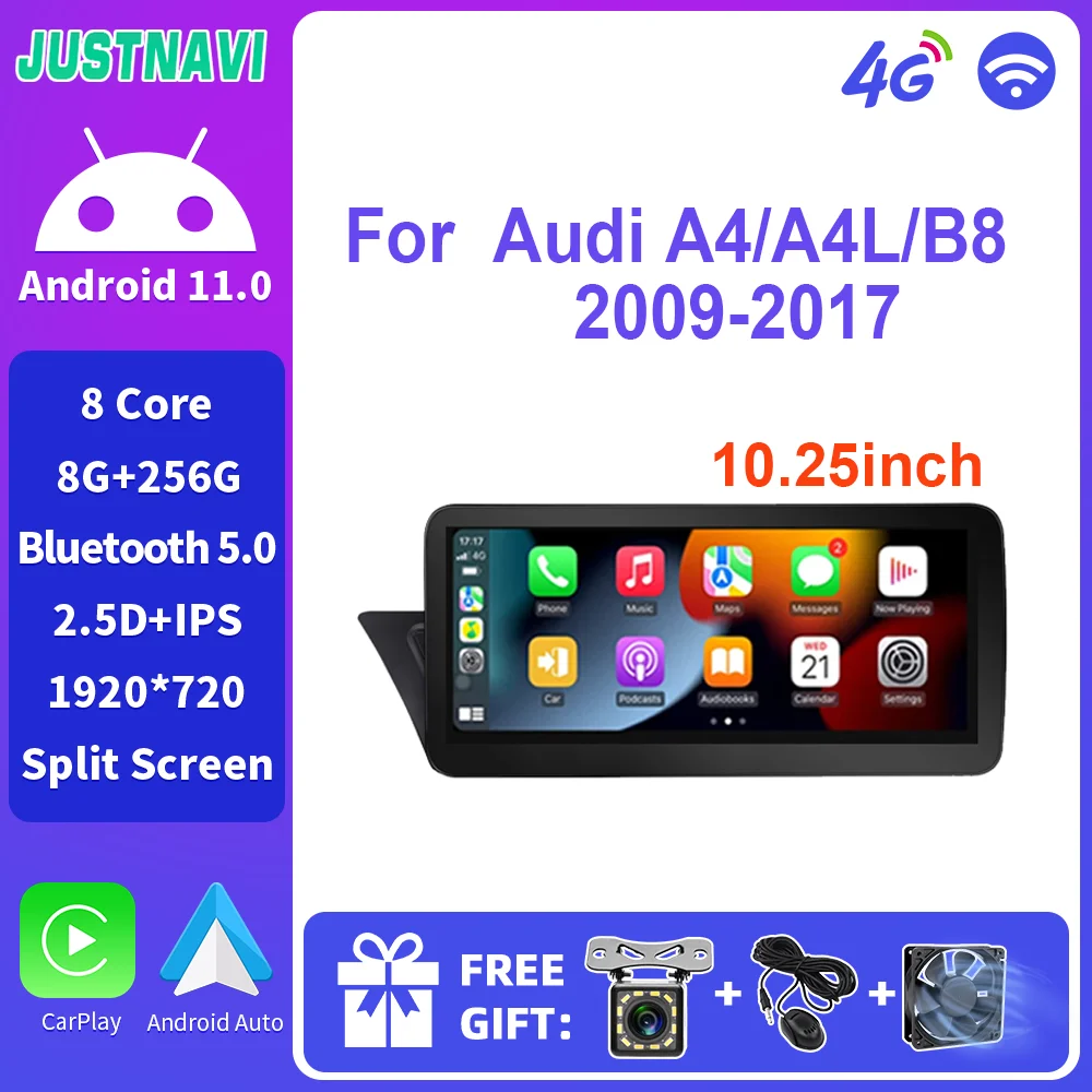 JUSTNAVI 10,25 дюймов 8 ядер Android 11 для Audi A4 A4L A5 B8 беспроводной Carplay автомобильный Мультимедиа Android автомобильная навигация 4G LTE IPS BT
JUSTNAVI 10,25 дюймов 8 ядер Android 11 для Audi A4 A4L A5 B8 беспроводной Carplay автомобильный Мультимедиа Android автомобильная навигация 4G LTE IPS BT