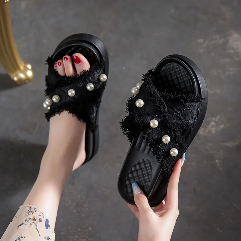 Туфли женские на танкетке, шнуровка с бусинами, Роскошные, сланцы, лоферы на танкетке, дизайнерская обувь на плоской подошве, лето 2022
Туфли женские на танкетке, шнуровка с бусинами, Роскошные, сланцы, лоферы на танкетке, дизайнерская обувь на плоской подошве, лето 2022