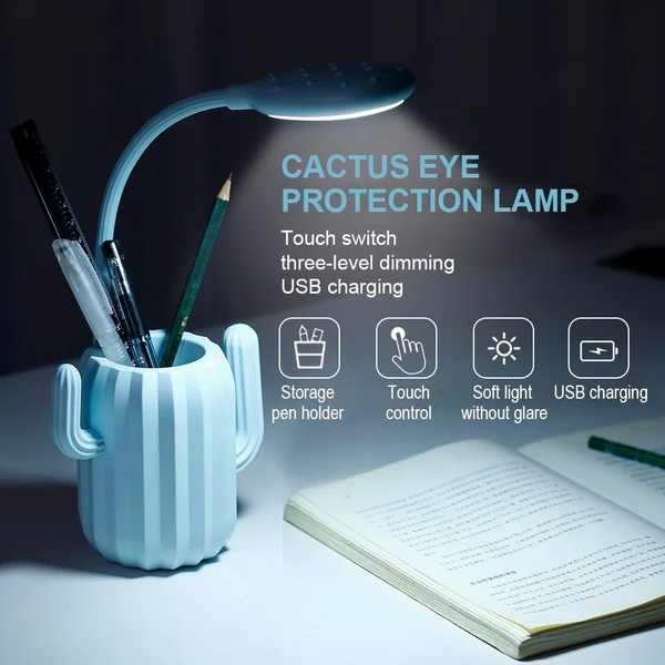 3w 1200mA Cactus Pen Holder Table Lamp LED Night Light USB Charging Touch Lamp Bedside Children's Room Desk Lamp
3w 1200mA Cactus Pen Holder Table Lamp LED Night Light USB Charging Touch Lamp Bedside Children's Room Desk Lamp