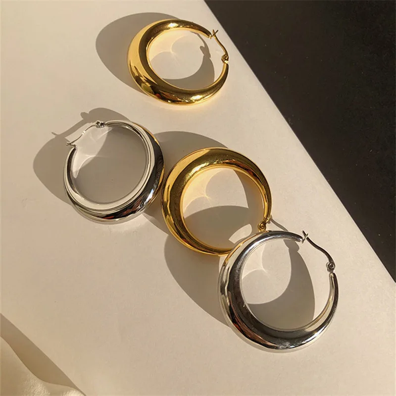 Shine Gold Color Women Earrings Fashion Smooth Hoop Earrings for Women Engagement Wedding Jewelry Gift
Shine Gold Color Women Earrings Fashion Smooth Hoop Earrings for Women Engagement Wedding Jewelry Gift