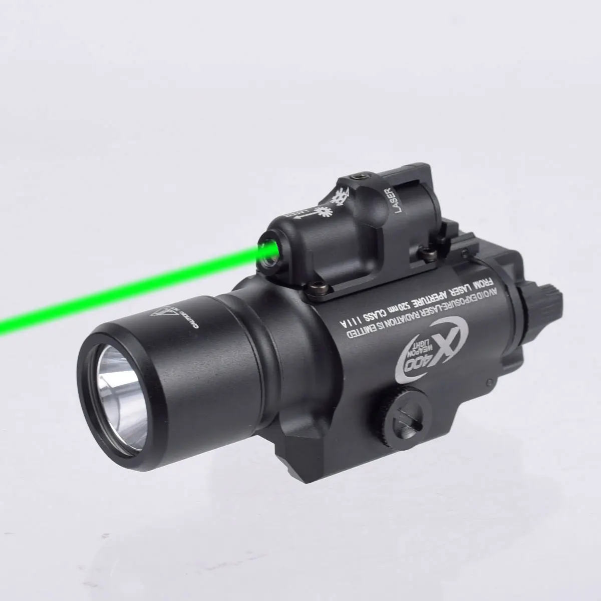 

X400 Pistol Scout Light Strobe Flashlight Combo Red/Green Laser Night Vison Weapon LED Fullsize Handgun Picatinny Rail Rifle