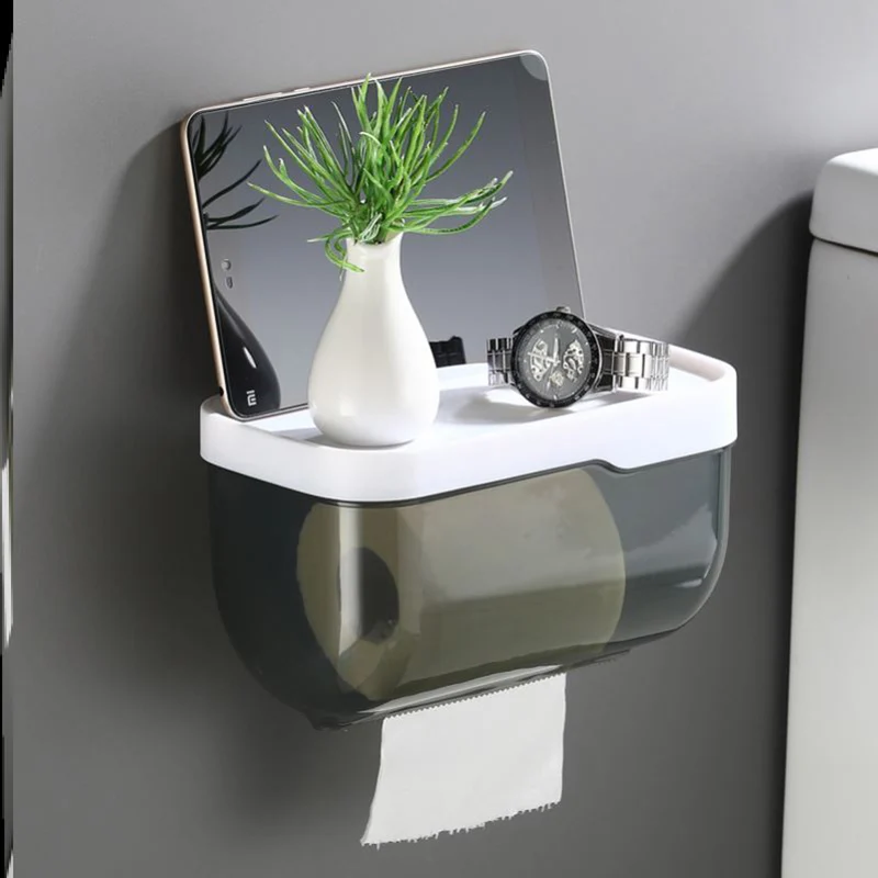 Paper roll holder plastic wall-mounted tissue box European toilet paper box free punch toilet bathroom toilet paper box
Paper roll holder plastic wall-mounted tissue box European toilet paper box free punch toilet bathroom toilet paper box