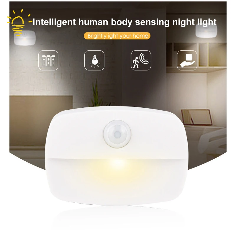 2023 LED Motion Sensor Night Light With Batteries Powered Wireless Sensor Energy Saving Room Cabinet Light Body Induction Lamp
2023 LED Motion Sensor Night Light With Batteries Powered Wireless Sensor Energy Saving Room Cabinet Light Body Induction Lamp