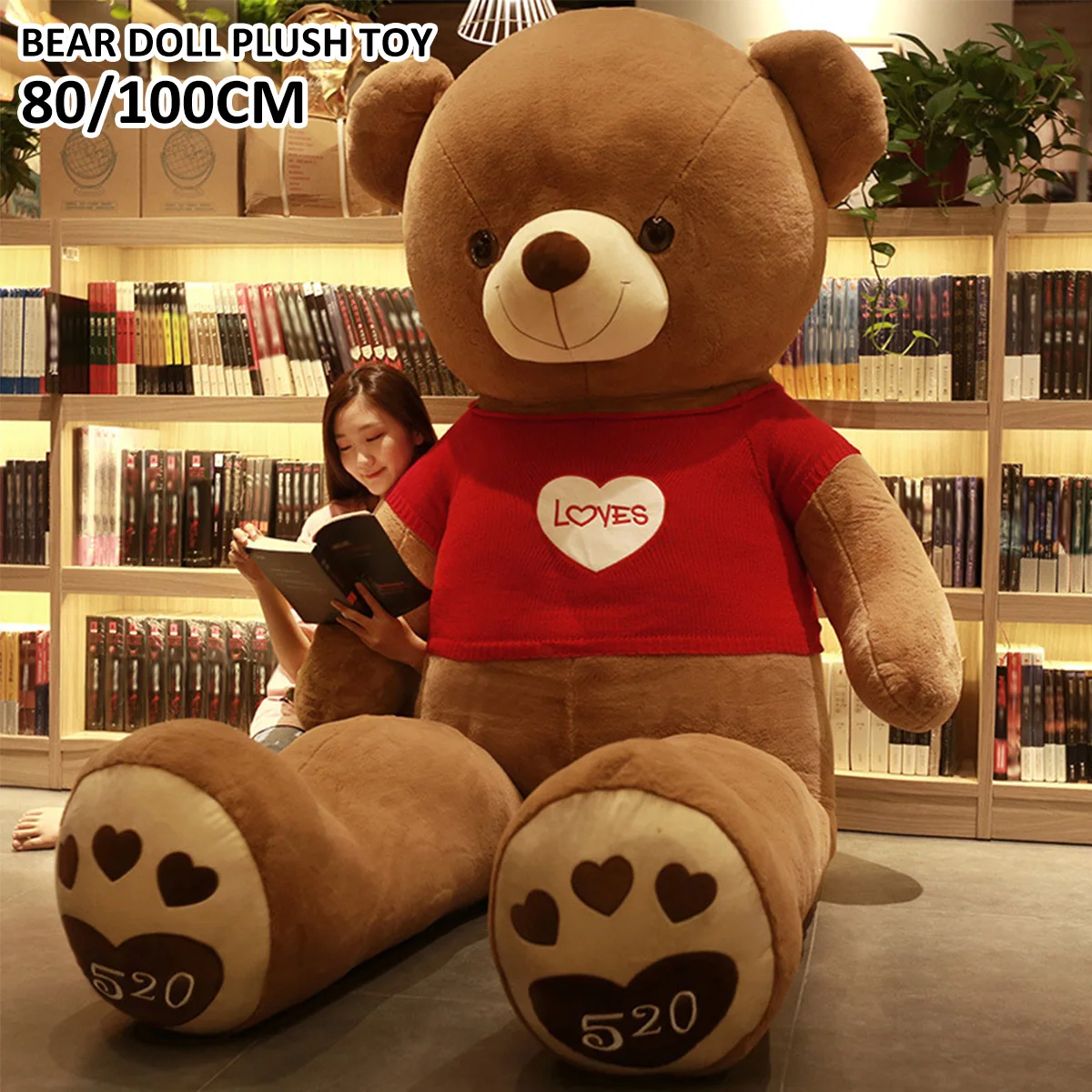 Giant Teddy Bear Plush Toy Large Teddy Bear Stuffed Animal Plush Cute Big Bear Doll Soft Teddy Bear Plush Toy with Footprint
Giant Teddy Bear Plush Toy Large Teddy Bear Stuffed Animal Plush Cute Big Bear Doll Soft Teddy Bear Plush Toy with Footprint