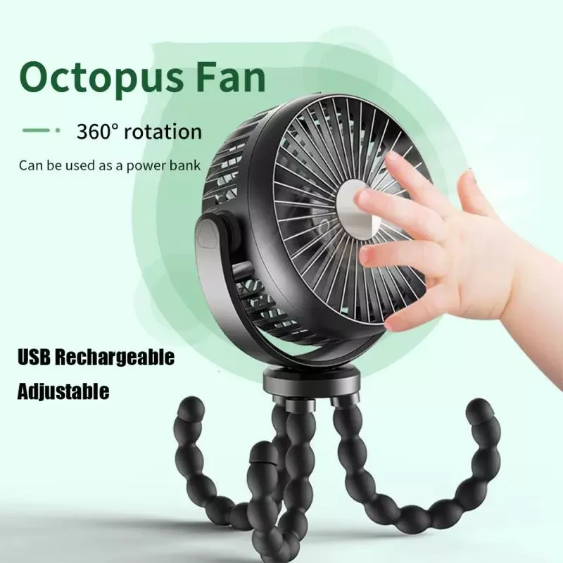 Портативный вентилятор NEW2023 Octopus USB, мини-вентилятор для детской коляски, зажим для охлаждения, перезаряжаемый ручной вентилятор с головкой, ...
Портативный вентилятор NEW2023 Octopus USB, мини-вентилятор для детской коляски, зажим для охлаждения, перезаряжаемый ручной вентилятор с головкой, ...