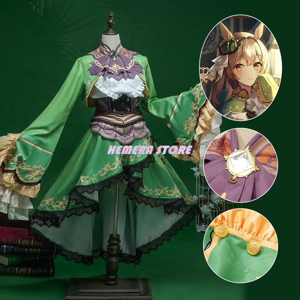 Game Umamusume: Pretty Derby Satono Diamond Cosplay Costume Sweet Green Uniform Dress Activity Carnival Party Role Play Clothing
Game Umamusume: Pretty Derby Satono Diamond Cosplay Costume Sweet Green Uniform Dress Activity Carnival Party Role Play Clothing