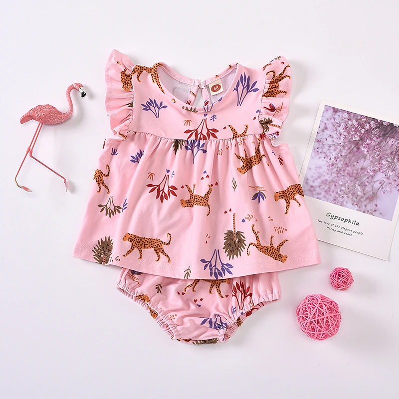 Summer Baby Girl Clothes Set Cartoon Panther Animals Dress Tops +Shorts Bloomers for Newborn Girls Infant Clothing Outfit 0-24M
Summer Baby Girl Clothes Set Cartoon Panther Animals Dress Tops +Shorts Bloomers for Newborn Girls Infant Clothing Outfit 0-24M