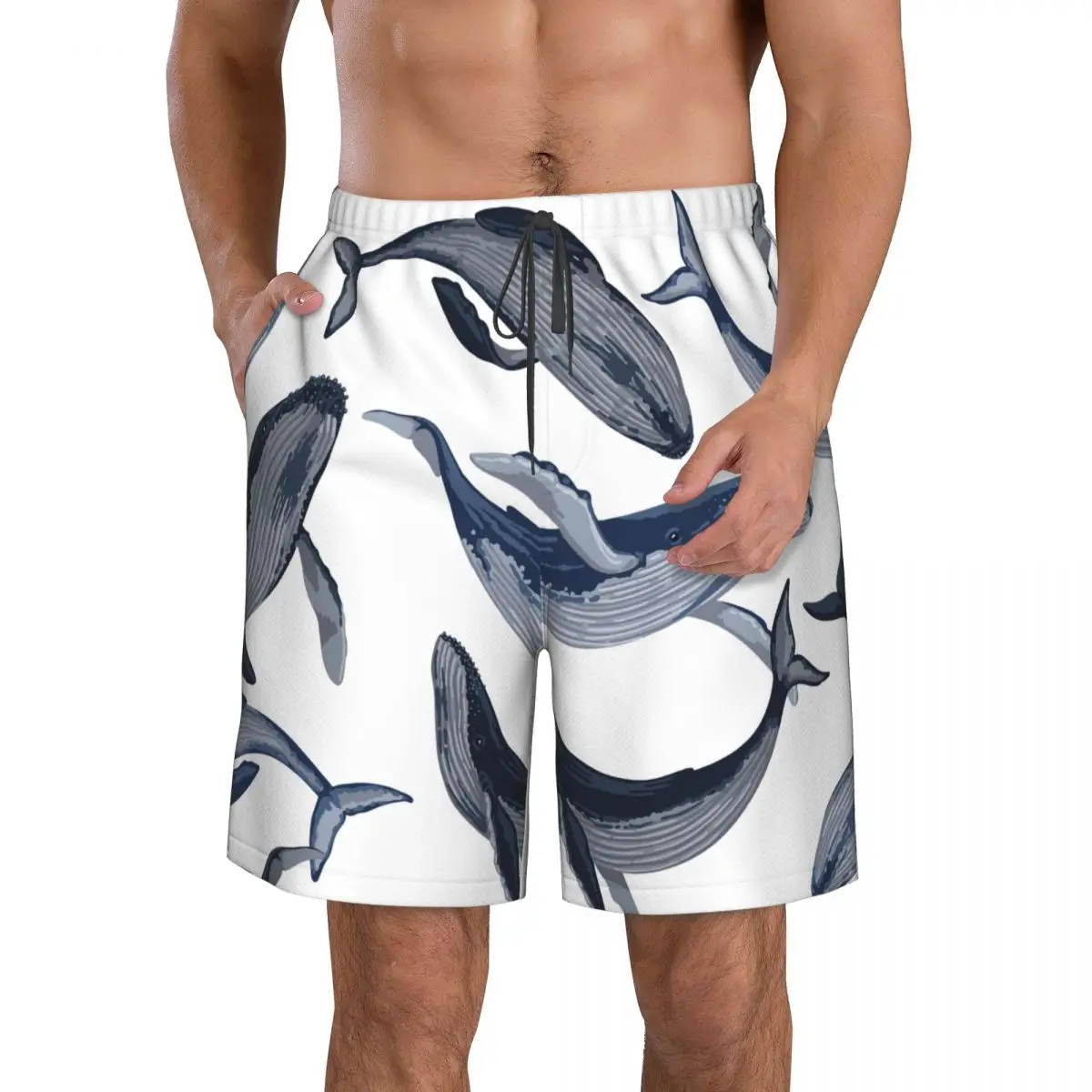 Whales 3D Printing Summer Men's Shorts Beach Hawaiian Leisure Style Drawstring Home Shorts 
Whales 3D Printing Summer Men's Shorts Beach Hawaiian Leisure Style Drawstring Home Shorts