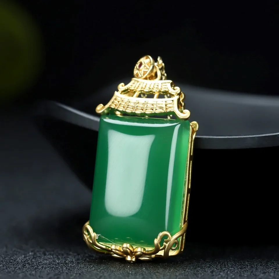Natural Green Jade Rectangle Pendant 24k Gold Plated Copper Necklace Women Fine Jewelry Hetian Jades Nephrite Lucky Amulet Gifts
Natural Green Jade Rectangle Pendant 24k Gold Plated Copper Necklace Women Fine Jewelry Hetian Jades Nephrite Lucky Amulet Gifts