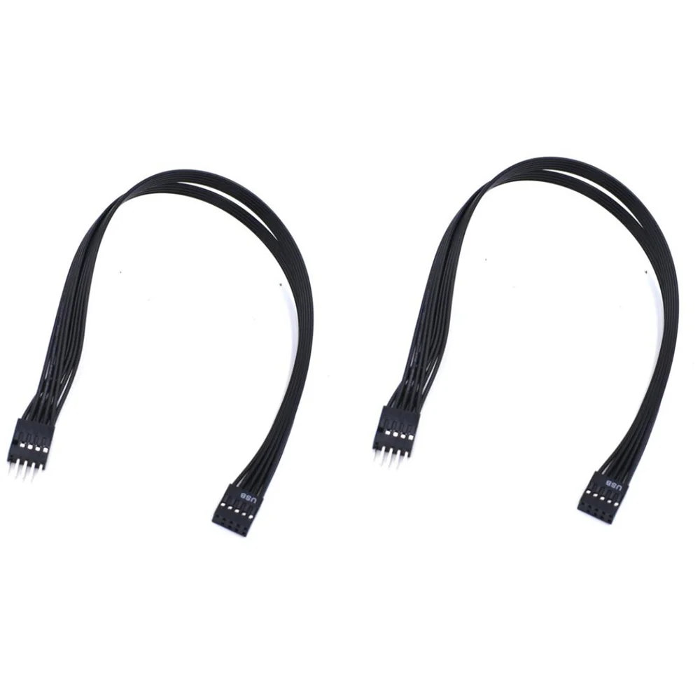 

Mainboard 9Pin USB 2.0 Male to Female Extension Data Cable Cord Wire Line 30cm USB Extension Cable, 2 Pack