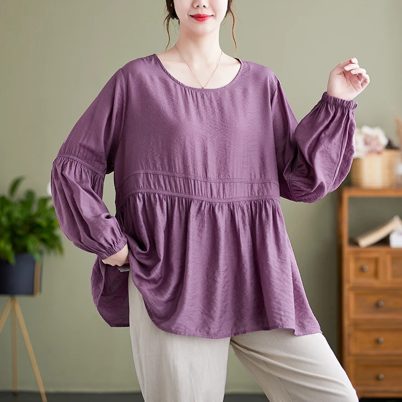 Arts Style 2022 New Arrival Autumn Women Loose Casual O-neck Long Sleeve Blouse All-matched Patchwork Shirts V904
Arts Style 2022 New Arrival Autumn Women Loose Casual O-neck Long Sleeve Blouse All-matched Patchwork Shirts V904