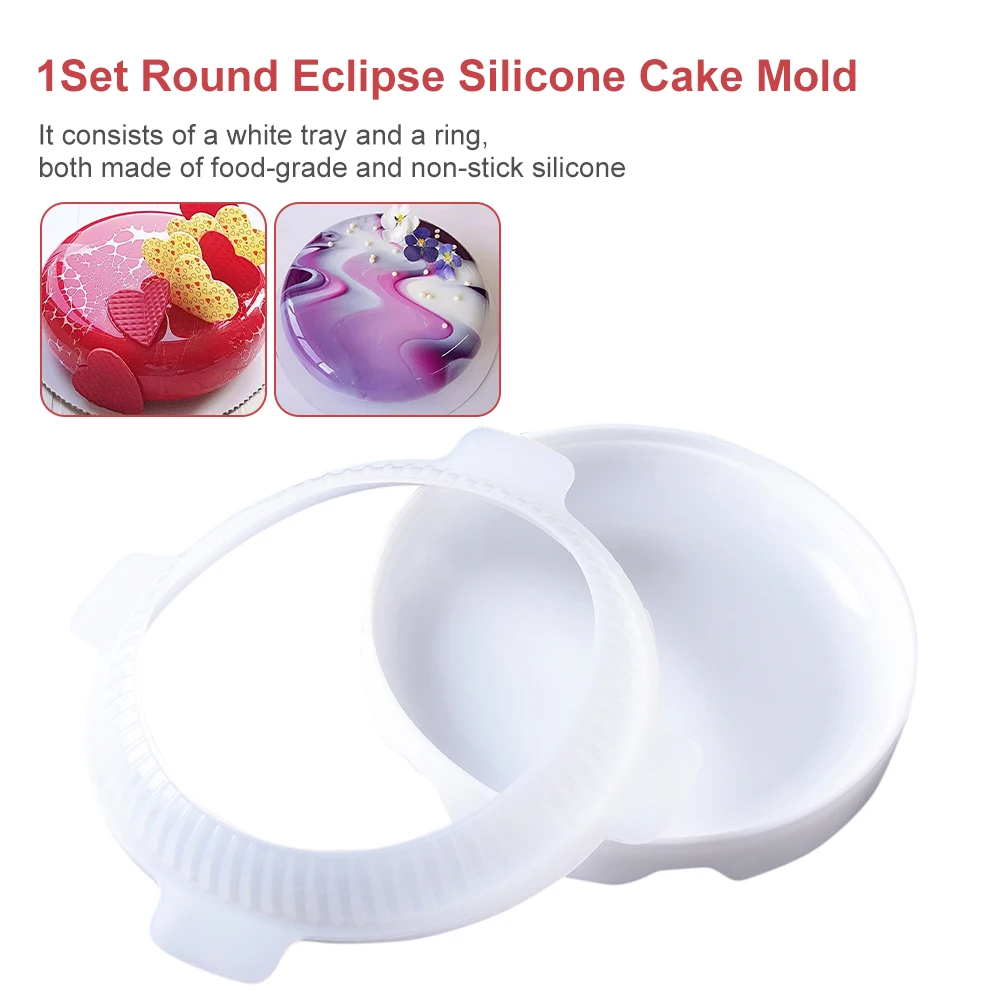 1set Round Eclipse Silicone Cake Mold For Mousses Ice Cream Chiffon Cakes Bakeware Baking Pan Decorating Baking Tools
1set Round Eclipse Silicone Cake Mold For Mousses Ice Cream Chiffon Cakes Bakeware Baking Pan Decorating Baking Tools