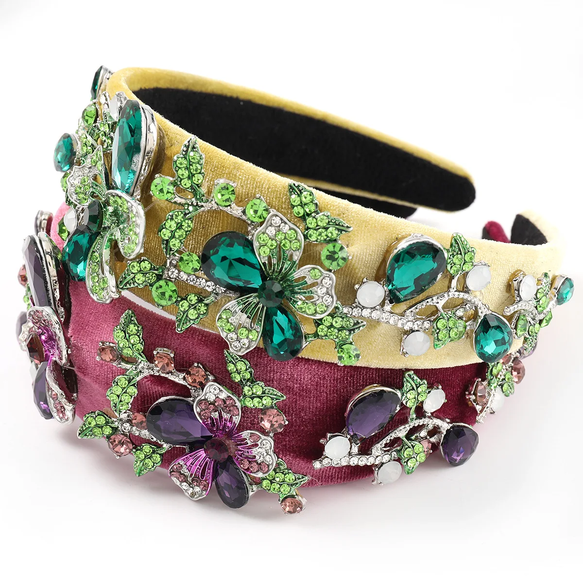 New Fashion Personality Full of Rhinestones Gorgeous Baroque Headband Crystal Flower Broad-brimmed Ladies Prom Color Headband
New Fashion Personality Full of Rhinestones Gorgeous Baroque Headband Crystal Flower Broad-brimmed Ladies Prom Color Headband