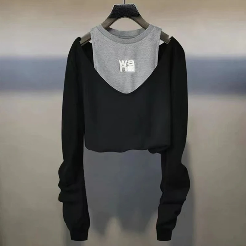 EVLOOKS Women Black Off Shoulder Mini Slim Long T-shirt New Long Sleeve Sweatshirts Fashion Tide High Quality 2022 New AW L105
EVLOOKS Women Black Off Shoulder Mini Slim Long T-shirt New Long Sleeve Sweatshirts Fashion Tide High Quality 2022 New AW L105