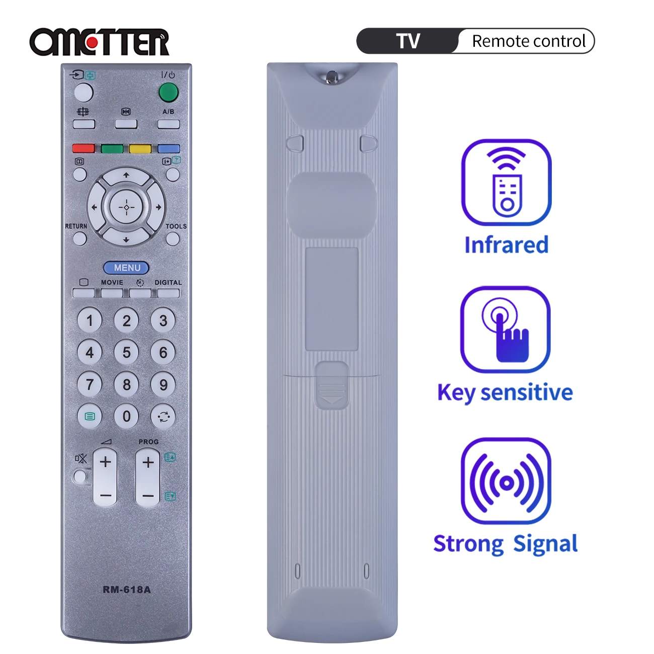 RM-618A for Sony Bravia Smart TV Remote Control RM-ED005 GA005 RM-W112 ED014 RM-ED006 ED007 GA008 RM-ED008 ED005W
RM-618A for Sony Bravia Smart TV Remote Control RM-ED005 GA005 RM-W112 ED014 RM-ED006 ED007 GA008 RM-ED008 ED005W