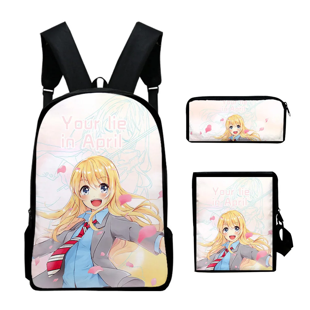 Novelty Kawaii Youthful Your lie in April 3D Print 3pcs/Set Student Travel bags Laptop Daypack Backpack Shoulder Bag Pencil Case
Novelty Kawaii Youthful Your lie in April 3D Print 3pcs/Set Student Travel bags Laptop Daypack Backpack Shoulder Bag Pencil Case