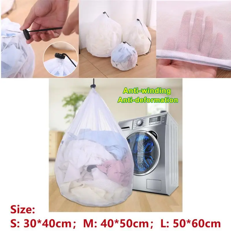 Drawstring Mesh Underwear Laundry Basket Washing Bags Organizer Net Washing Machine Bag Large Capacity Dirty Laundry Bag
Drawstring Mesh Underwear Laundry Basket Washing Bags Organizer Net Washing Machine Bag Large Capacity Dirty Laundry Bag