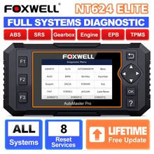 FOXWELL NT624 Elite OBD2 Automotive Scanner SAS ABS Oil EPB Reset DPF BRT ODB II All System Diagnostic Scanner Tool Free Update