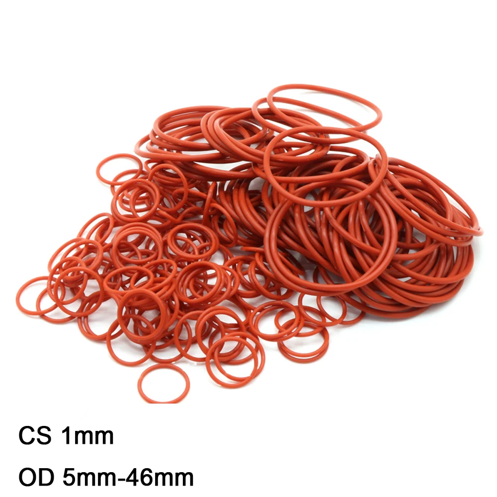 10pcs/lot Red Silicone Ring Gasket CS 1mm OD 5mm-46mm Silicon O Ring Gaskets Food Grade Rubber O-ring VMQ Seal Washer
10pcs/lot Red Silicone Ring Gasket CS 1mm OD 5mm-46mm Silicon O Ring Gaskets Food Grade Rubber O-ring VMQ Seal Washer