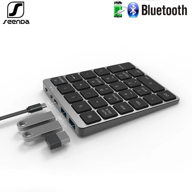 SeenDa N970 беспроводная цифровая Bluetooth клавиатура со встроенными двумя режимами, 28 клавиш, мини-номер для планшета, ноутбука, настольного компью...
SeenDa N970 беспроводная цифровая Bluetooth клавиатура со встроенными двумя режимами, 28 клавиш, мини-номер для планшета, ноутбука, настольного компью...
