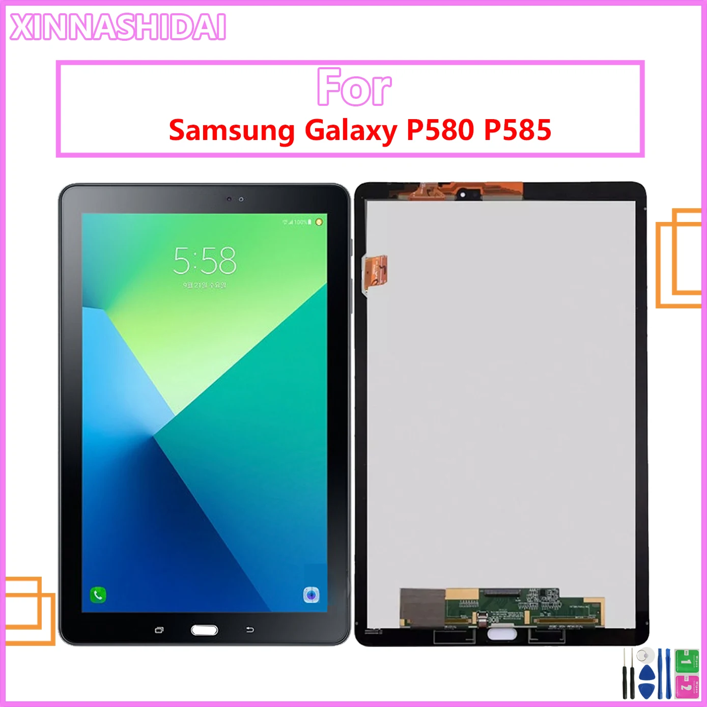 10.1 inch LCD Display For Samsung Galaxy Tab A P580 P585 Display Digitizer Screen Touch Screen Digitizer Assembly Replacement
10.1 inch LCD Display For Samsung Galaxy Tab A P580 P585 Display Digitizer Screen Touch Screen Digitizer Assembly Replacement