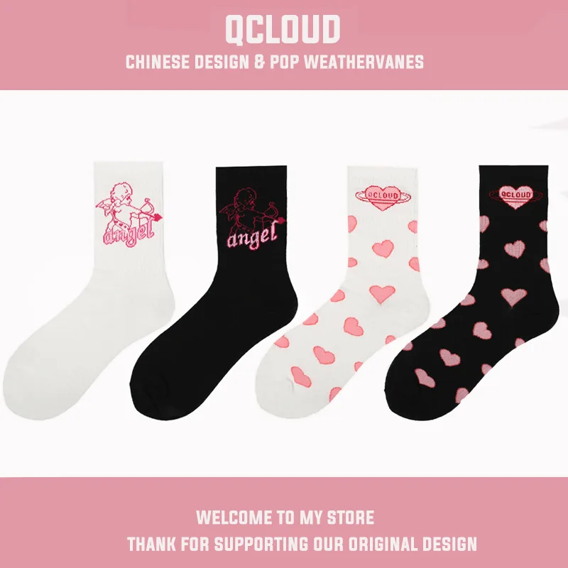 Женские носки с сердечками, Мультяшные Японские Женские носки, Белые Повседневные хлопковые носки унисекс, спортивные модные носки для дев...
Женские носки с сердечками, Мультяшные Японские Женские носки, Белые Повседневные хлопковые носки унисекс, спортивные модные носки для дев...