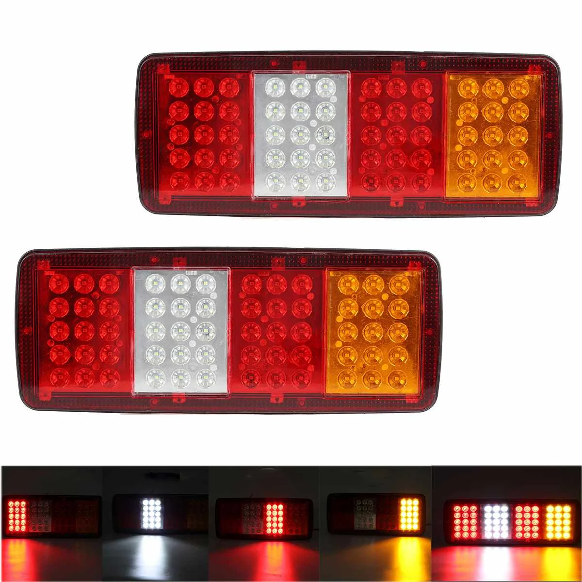 2pcs 24V 60 LED Car Truck Tail Light Rear Brake Light Signal Lamp Indicator for Kamaz UAZ Trailer Lorry Camper Caravan Bus Van
2pcs 24V 60 LED Car Truck Tail Light Rear Brake Light Signal Lamp Indicator for Kamaz UAZ Trailer Lorry Camper Caravan Bus Van